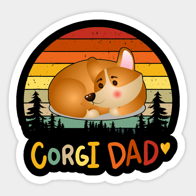 Corgi Dad  (41) Sticker by Darioz